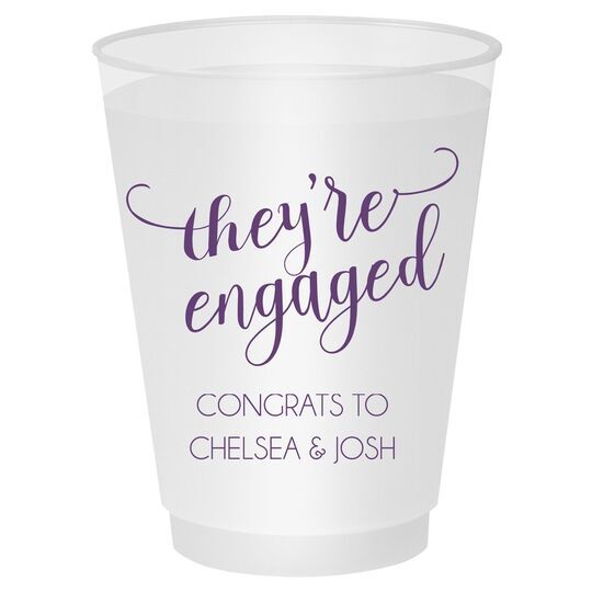 They're Engaged Shatterproof Cups